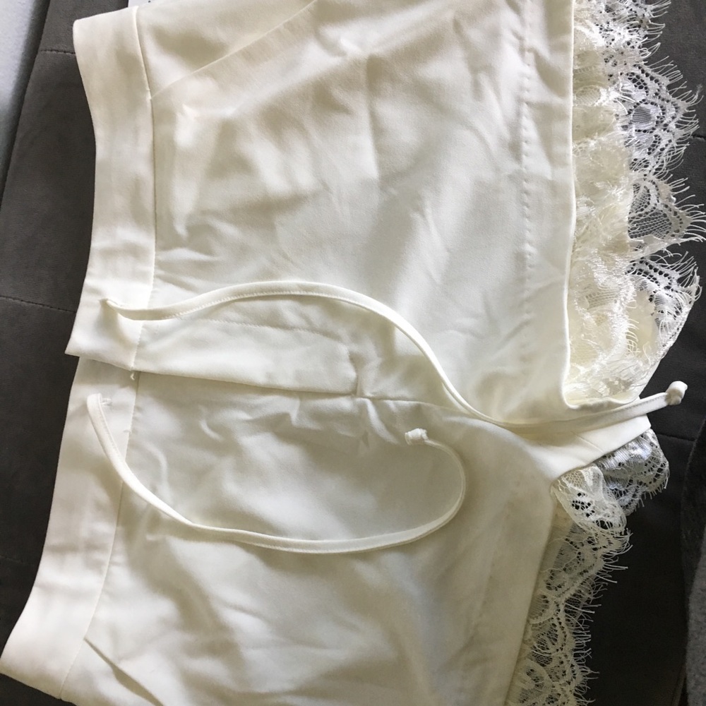 White Lace Forever 21 Shorts